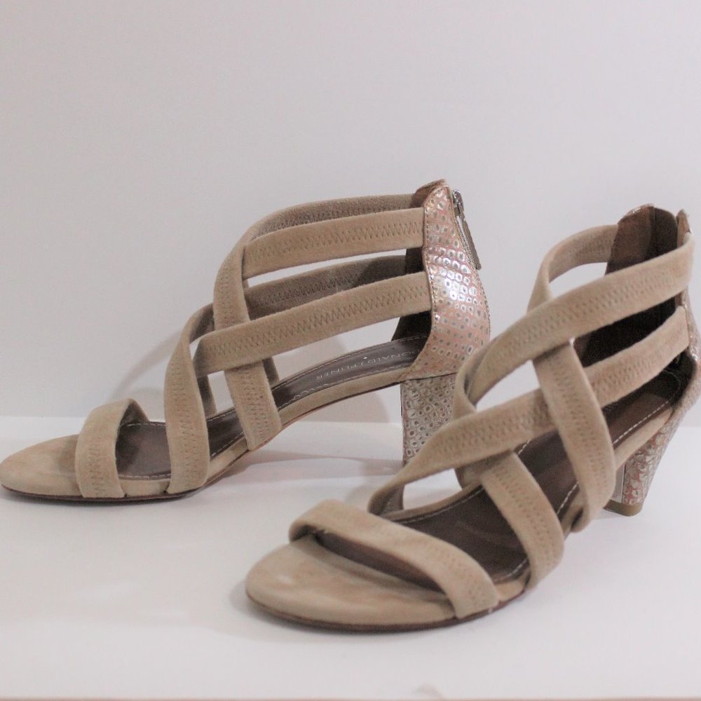 DONALD J PLINER Strappy Suede and Leather Sandals